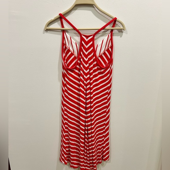 Women’s Red and White Stripped Beach Cover Up/Dress. Size Small - Picture 2 of 4